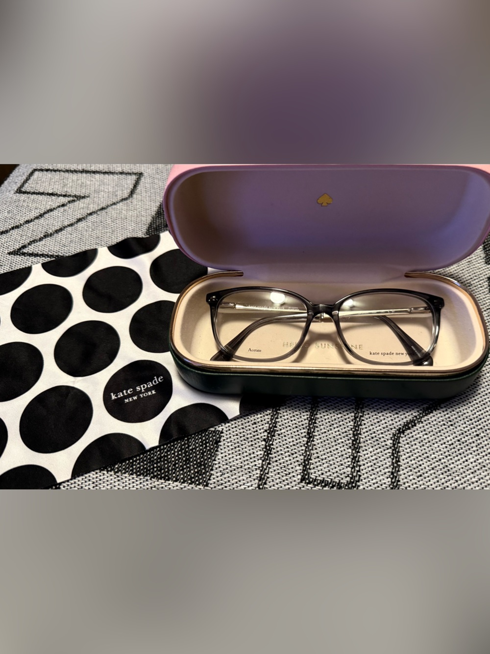 kate spade Natalia in grey Women's  Eyeglasses with Case